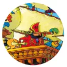 Djeco Barbarossa hajója 54 darabos formadobozos kalózos puzzle
