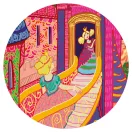 Djeco Tündérek kastélya 54 darabos formadobozos puzzle rózsaszín kastély alakú dobozban