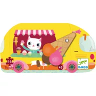   Djeco Formadobozos puzzle - Fagyis kocsi, 16 db-os - Ice cream truck