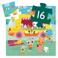   Djeco Formadobozos puzzle - Fagyis kocsi, 16 db-os - Ice cream truck