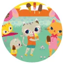 Djeco Fagyis kocsi formadobozos puzzle 16 darabos kiszerelésben, sárga fagyisautó alakú dobozban