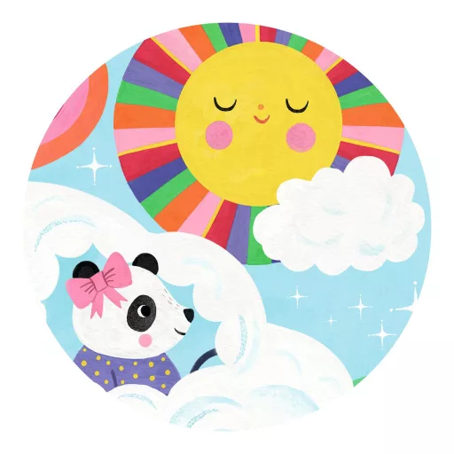 Djeco Formadobozos puzzle - Felhőjáró, 16 db-os - Cloud car