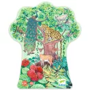 Djeco Indiai dzsungel formadobozos puzzle fa alakú díszdobozban