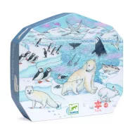 Djeco Élet a sarkvidéken 54 darabos puzzle jegesmedve mintás formadoboza