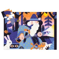   Djeco Formadobozos puzzle - Varázsló varázspálcával, 36 db-os - The magician and the crystal scepter