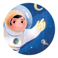   Djeco Formadobozos puzzle - Űrhajós a holdon, 36 db-os - An astronaut on the moon