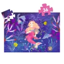 A kirakott 36 darabos Djeco Ella a sellő puzzle színes tengeri világ képpel