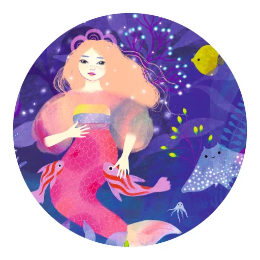 Djeco Formadobozos puzzle - Ella a sellő, 36 db-os - Ella, the mermaid