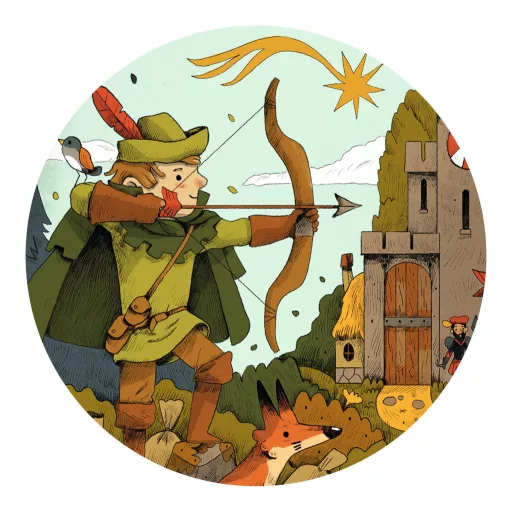 Djeco Formadobozos puzzle - Robin Hood, 36 db-os - Robin Hood