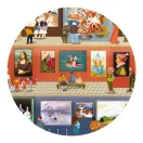 Djeco Megfigyeltető puzzle - A múzeumban, 500 db-os - At the Museum + booklet