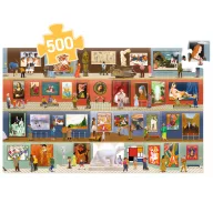   Djeco Megfigyeltető puzzle - A múzeumban, 500 db-os - At the Museum + booklet