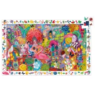 Djeco Riói karnevál 200 darabos megfigyelő puzzle zöld doboza színes illusztrációval