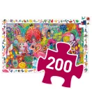 Djeco Riói karnevál 200 darabos megfigyelő puzzle zöld színű doboza színes illusztrációval