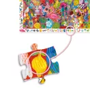 Djeco Riói karnevál 200 darabos megfigyelő puzzle zöld színű doboza színes illusztrációval