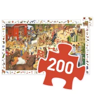   Djeco Megfigyeltető puzzle - Lovaglás, 200 db-os - Horse riding