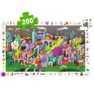 A kirakott Djeco Őrült város puzzle a szélén található megfigyelendő apró tárgyakkal
