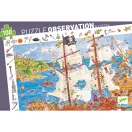 Részletgazdag kalózhajós illusztráció a Djeco megfigyelő puzzle-ből