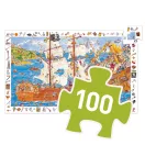 Djeco Kalózok 100 darabos megfigyelő puzzle lila doboza