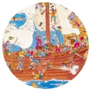 Djeco Kalózok 100 darabos megfigyelő puzzle lila doboza