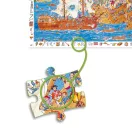 Djeco Kalózok 100 darabos megfigyelő puzzle lila doboza