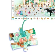 Djeco Balett iskola 100 darabos megfigyelő puzzle doboza tündéri balettos illusztrációval