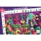 Djeco Videójátékban 200 darabos megfigyelő puzzle lila doboza színes szörnyekkel