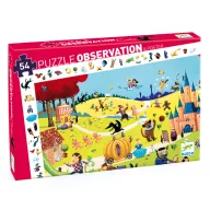 Djeco Mesék megfigyelő puzzle 54 darabos rózsaszín díszdobozban