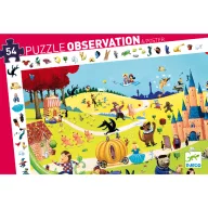 Djeco Mesék megfigyelő puzzle 54 darabos rózsaszín díszdobozban