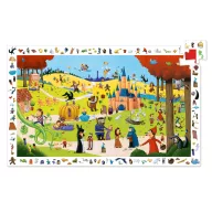 Djeco Mesék megfigyelő puzzle 54 darabos rózsaszín díszdobozban