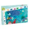 Djeco Aquatic 54 darabos tengeri megfigyelő puzzle doboza kék bálnával és polippal
