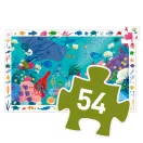 Djeco Aquatic 54 darabos tengeri megfigyelő puzzle doboza kék bálnával és polippal