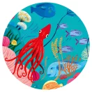 Djeco Aquatic 54 darabos tengeri megfigyelő puzzle doboza kék bálnával és polippal
