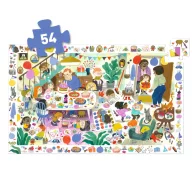 Djeco Szülinapi parti 54 darabos megfigyelő puzzle doboza színes illusztrációval