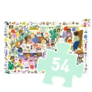 Djeco Szülinapi parti 54 darabos megfigyelő puzzle doboza színes illusztrációval