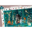 Djeco Zenekar megfigyelő puzzle dobozának mintája a zenélő állatokkal