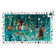 Djeco Zenekar 35 darabos megfigyelő puzzle doboza színes erdei állatokkal