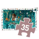 Djeco Zenekar 35 darabos megfigyelő puzzle doboza színes erdei állatokkal
