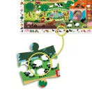 Djeco A farm 35 darabos megfigyelő puzzle türkizkék doboza