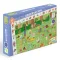 Djeco Kisbarátok a kertben 35 darabos megfigyelő puzzle kék doboza vidám állatfigurákkal