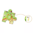 Djeco Kisbarátok a kertben 35 darabos megfigyelő puzzle kék doboza vidám állatfigurákkal