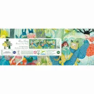 Djeco Folyóparti piknik 350 darabos panoráma művész puzzle illusztrált hosszúkás doboza