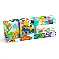 Djeco Dzsungel 100 darabos művész panoráma puzzle illusztrált doboza