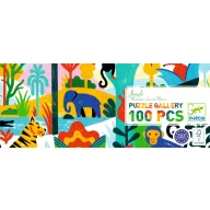 Djeco Dzsungel 100 darabos művész panoráma puzzle illusztrált doboza