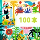 Djeco Dzsungel 100 darabos művész panoráma puzzle illusztrált doboza