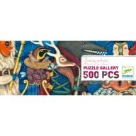 Djeco Fantasztikus zenekar 500 darabos panoráma művész puzzle illusztrált doboza