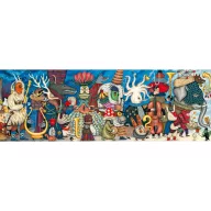 Djeco Fantasztikus zenekar 500 darabos panoráma művész puzzle illusztrált doboza
