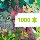 Djeco Baglyok és madarak 1000 darabos kirakó részlete a baglyokkal