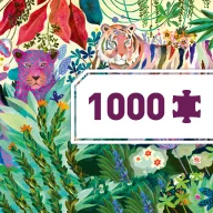 Djeco Szivárványos tigrisek 1000 darabos művész puzzle elegáns, hosszúkás díszdobozban