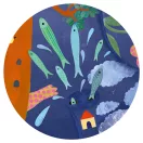 Djeco Elefánt 150 darabos művészeti sziluett puzzle doboza