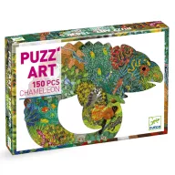 Djeco Puzz Art Chameleon 150 darabos művészeti kaméleon alakú puzzle doboza